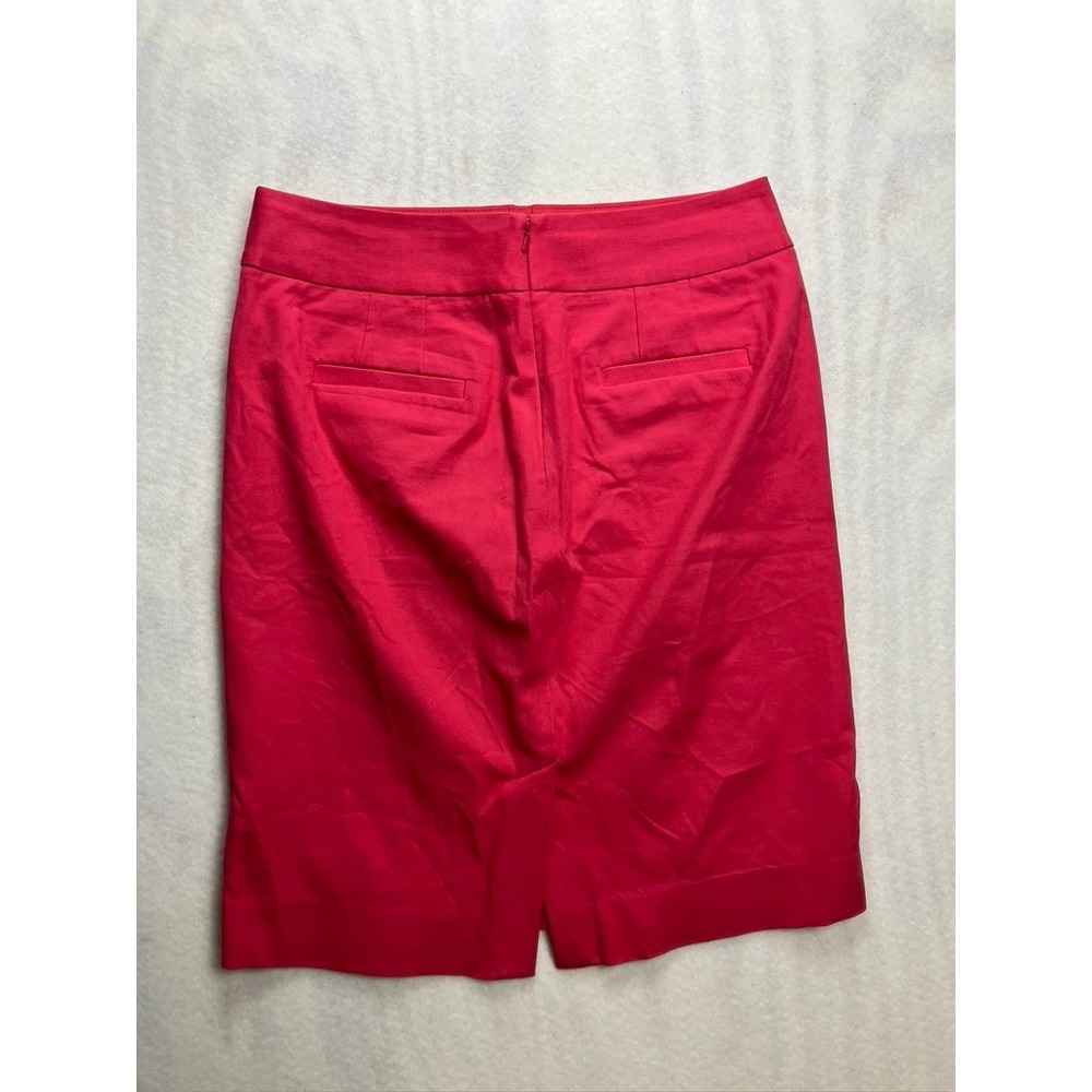 BANANA REPUBLIC Womens Pencil Skirt Red Cotton Blend Size 10 Knee Length - Picture 6 of 9